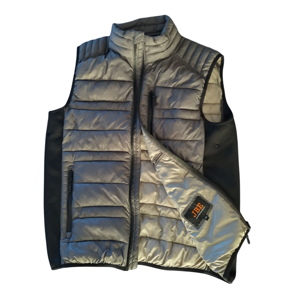 Oversized Jean Baptiste Gray/ Black Puffer Vest Mens Size Small - Picture 8 of 8